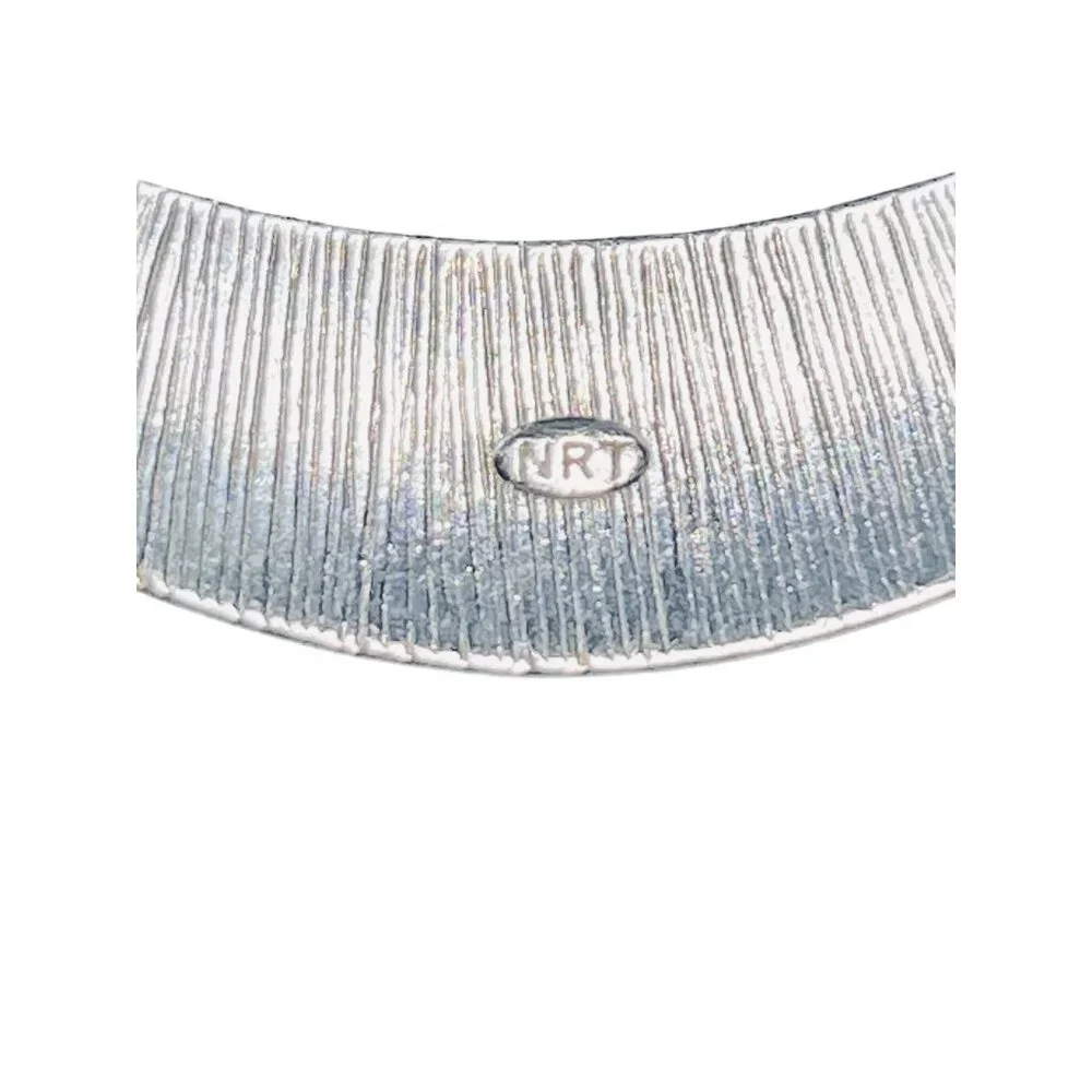 Avon Silver Tone And Blue Bib Necklace Signed NRT (6163) - Picture 5 of 6